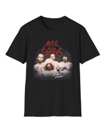 Amyl and the Sniffers Band Photo Logo Unisex Softstyle T-Shirt