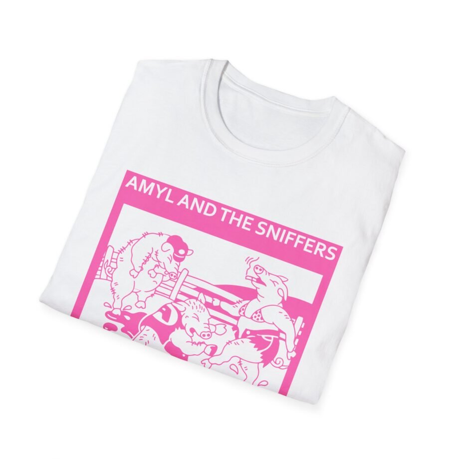 Amyl and the Sniffers Pigs unisex softstyle t-shirt