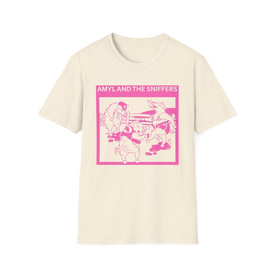 Amyl and the Sniffers Pigs unisex softstyle t-shirt