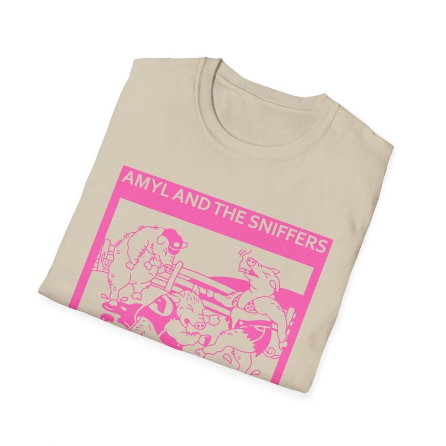 Amyl and the Sniffers Pigs unisex softstyle t-shirt