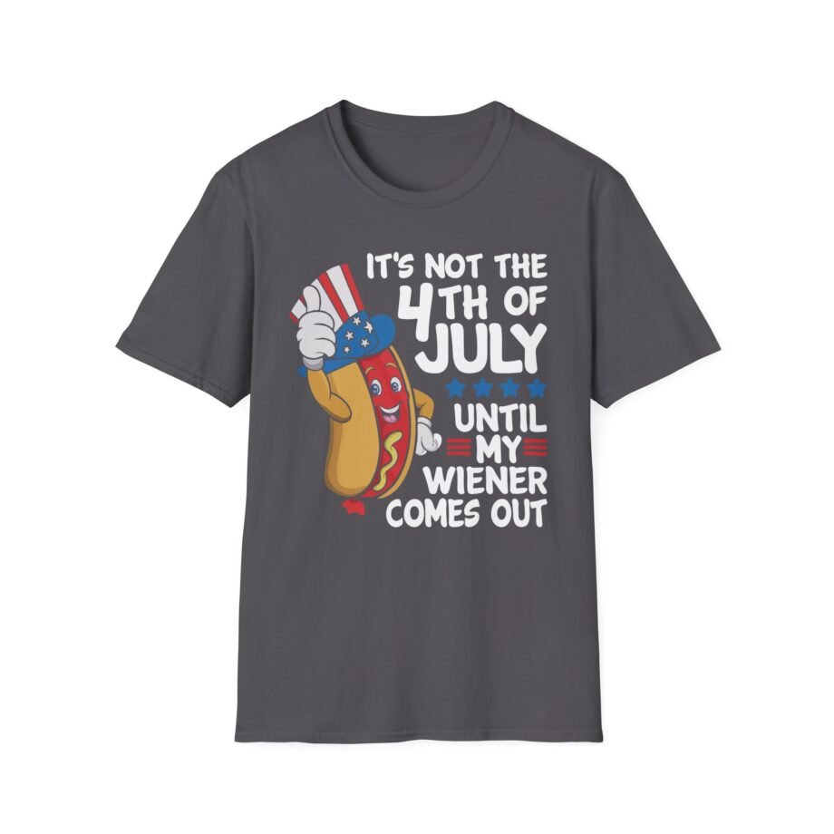 4th of July Funny Wiener Unisex Softstyle T-shirt