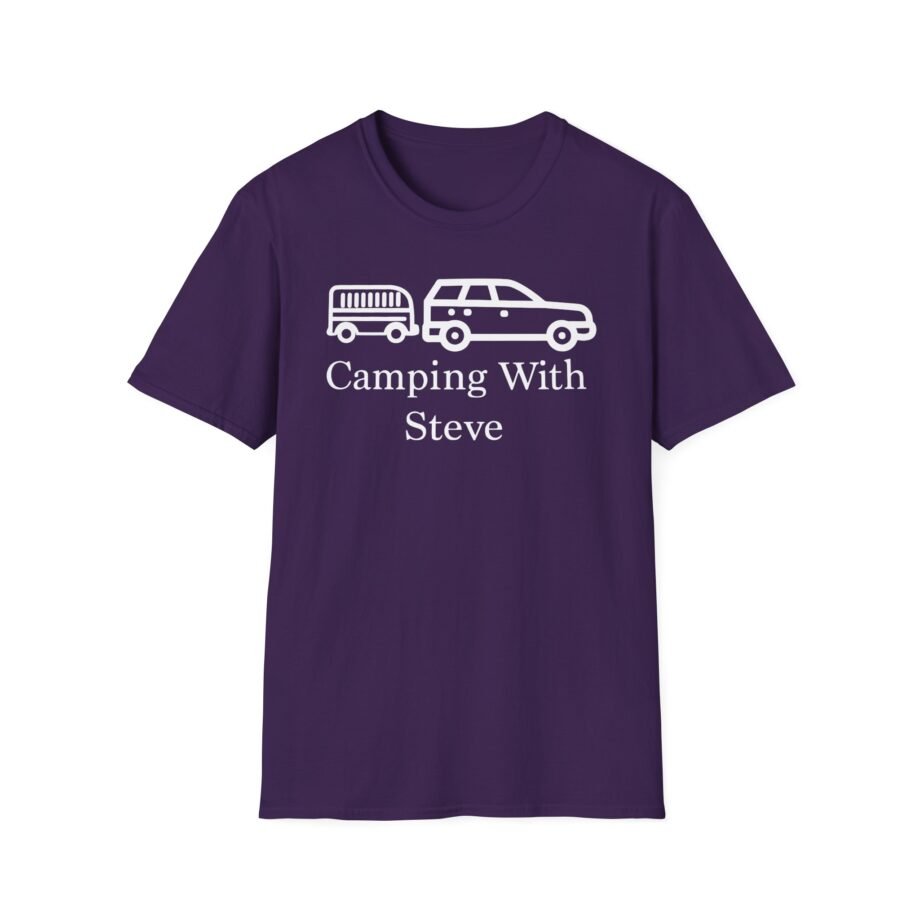 Steve Wallis Camping With Steve Trailer Unisex Softstyle T-Shirt