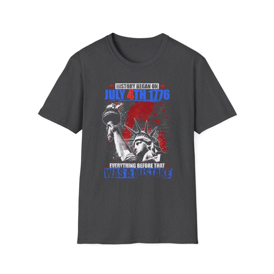 History Began 4th of July Unisex Softstyle T-shirt