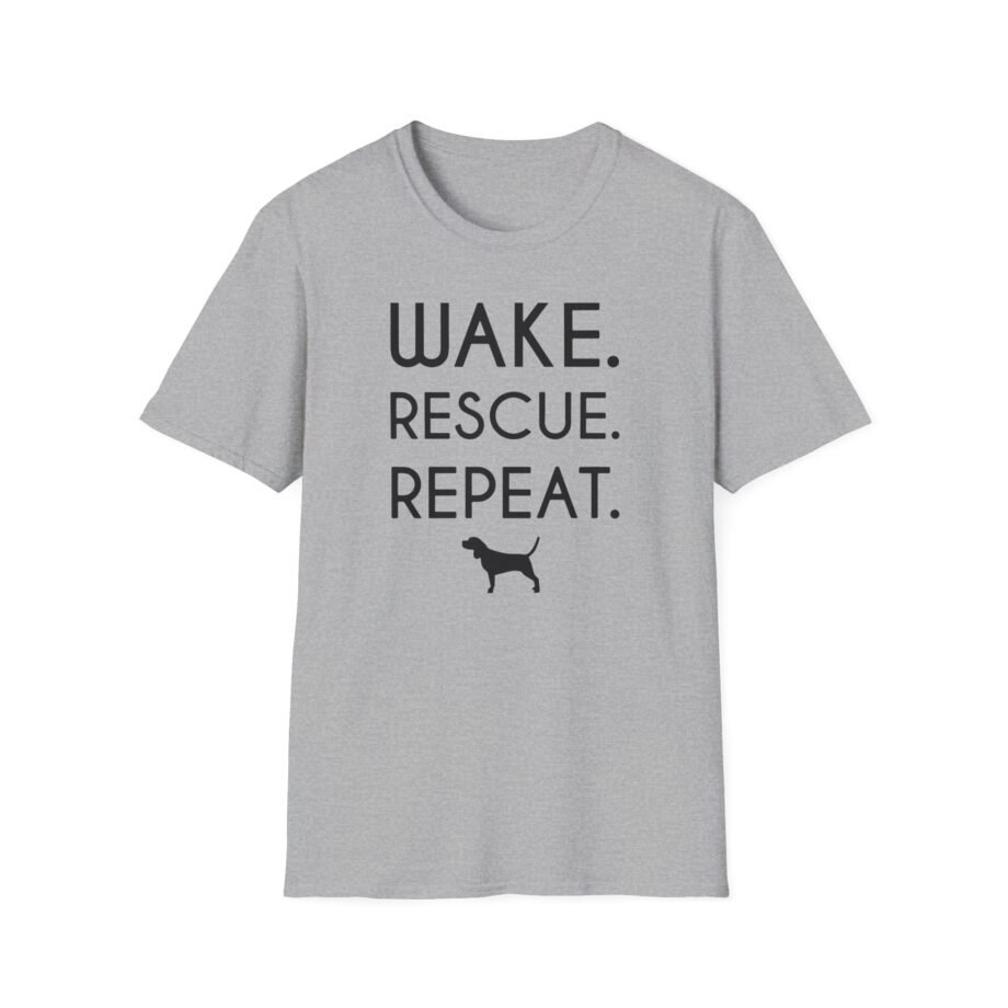 Beagle Wake, Rescue, Repeat Unisex Softstyle T-shirt