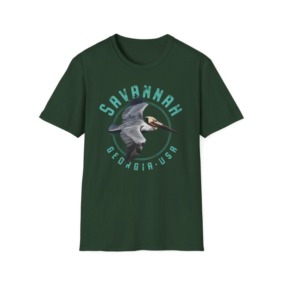 Savannah Georgia Pelican Unisex Softstyle T-Shirt