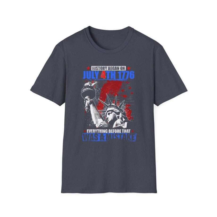 History Began 4th of July Unisex Softstyle T-shirt