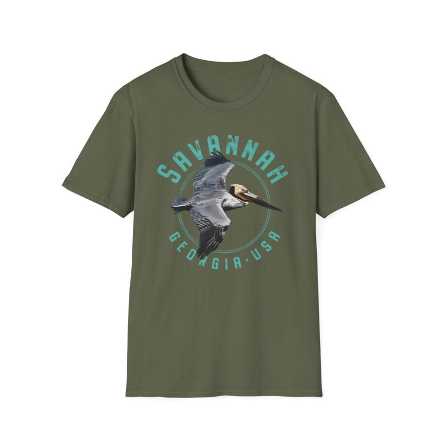 Savannah Georgia Pelican Unisex Softstyle T-Shirt