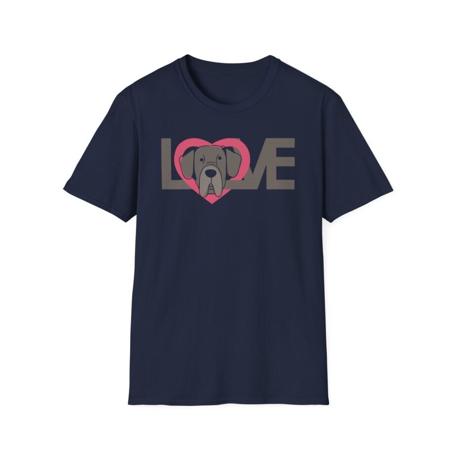 Great Dane Floppy Ears Dane Love Unisex Softstyle T-shirt