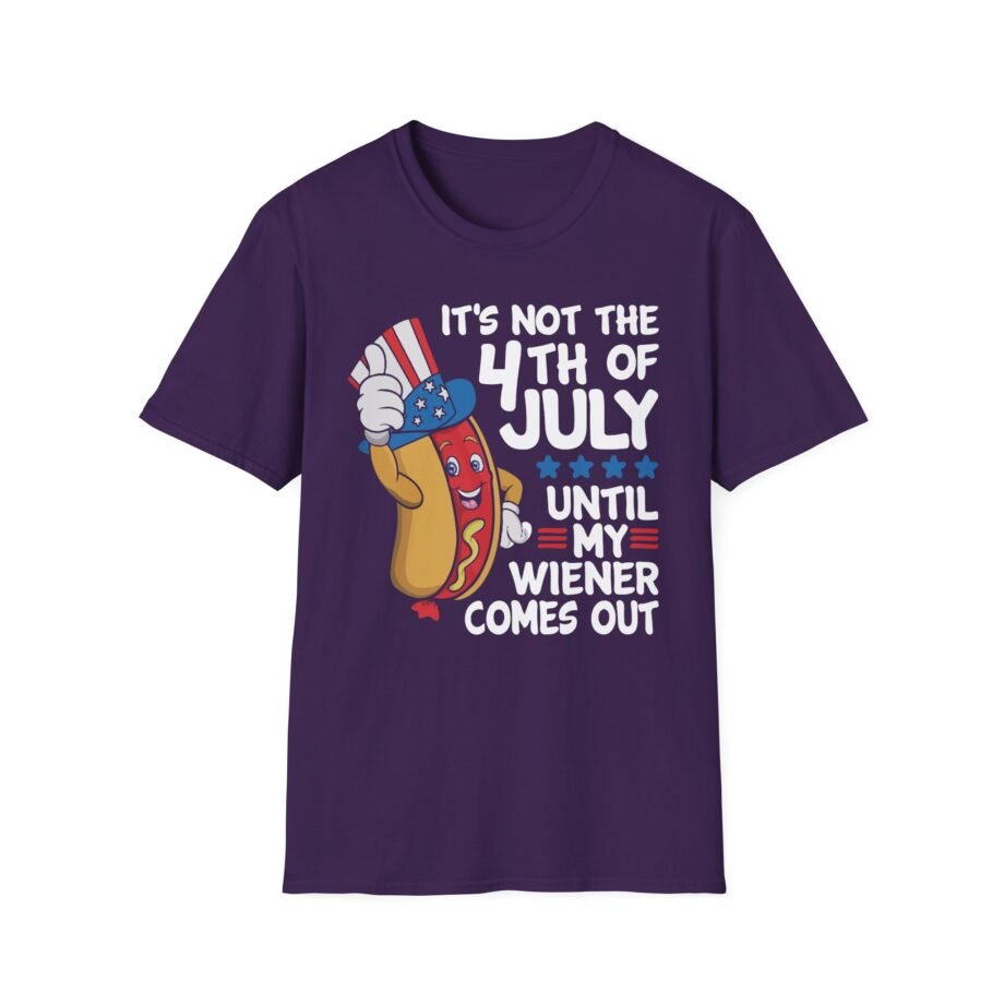 4th of July Funny Wiener Unisex Softstyle T-shirt