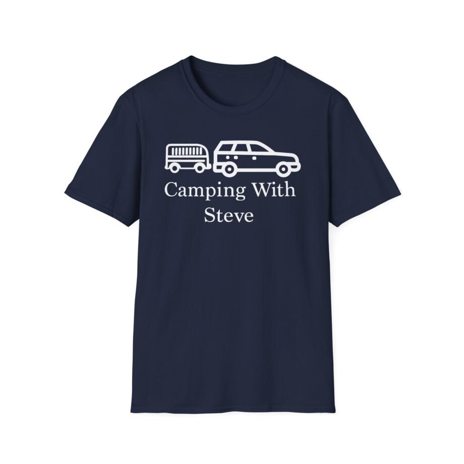 Steve Wallis Camping With Steve Trailer Unisex Softstyle T-Shirt