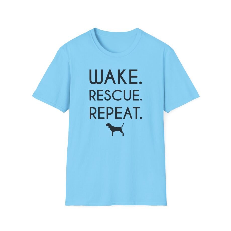Beagle Wake, Rescue, Repeat Unisex Softstyle T-shirt