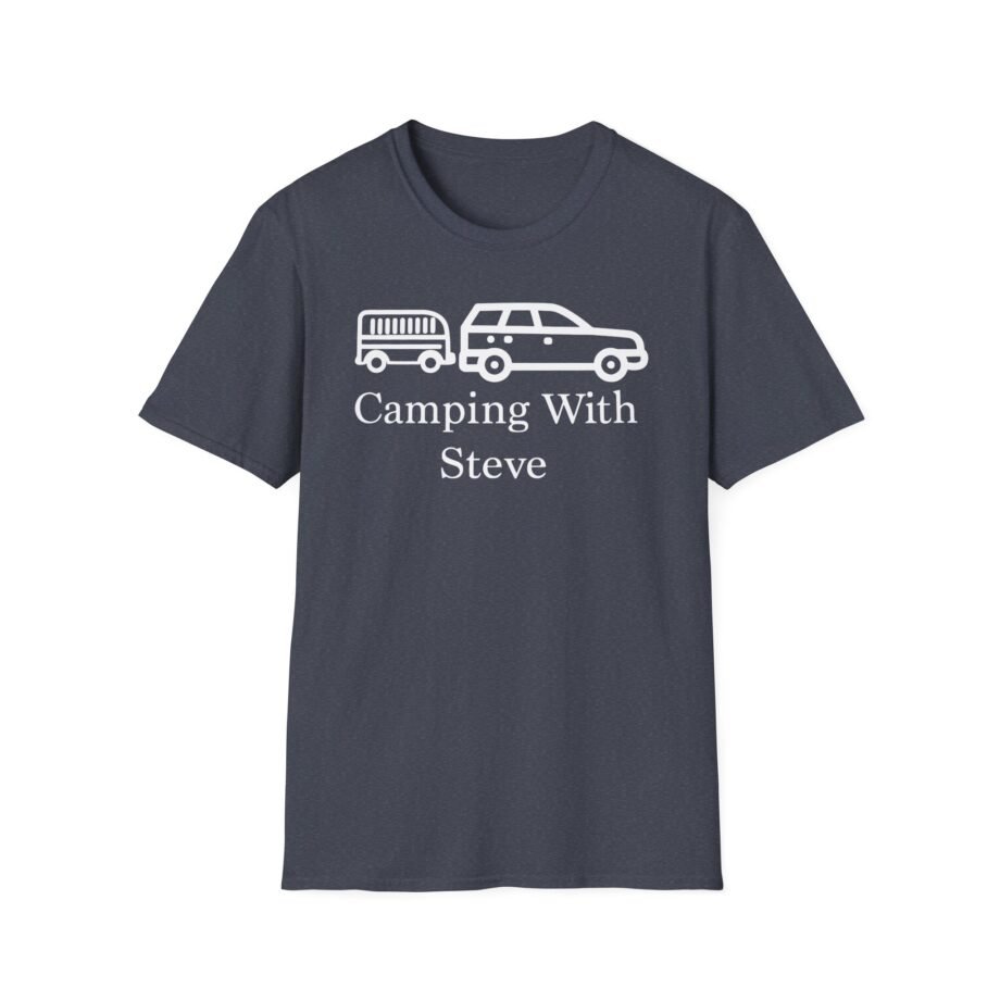 Steve Wallis Camping With Steve Trailer Unisex Softstyle T-Shirt
