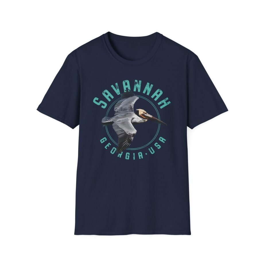 Savannah Georgia Pelican Unisex Softstyle T-Shirt