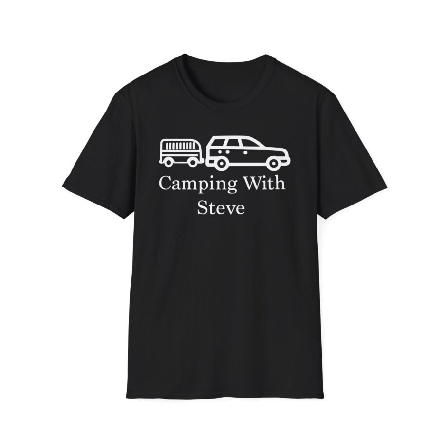 Steve Wallis Camping With Steve Trailer Unisex Softstyle T-Shirt
