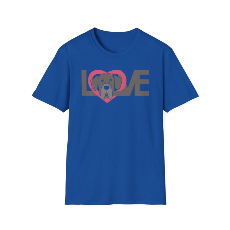 Great Dane Floppy Ears Dane Love Unisex Softstyle T-shirt