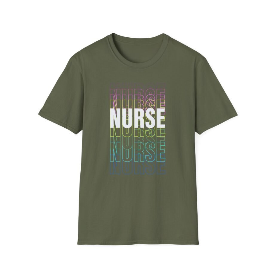 Rainbow Nurse Unisex Softstyle T-shirt