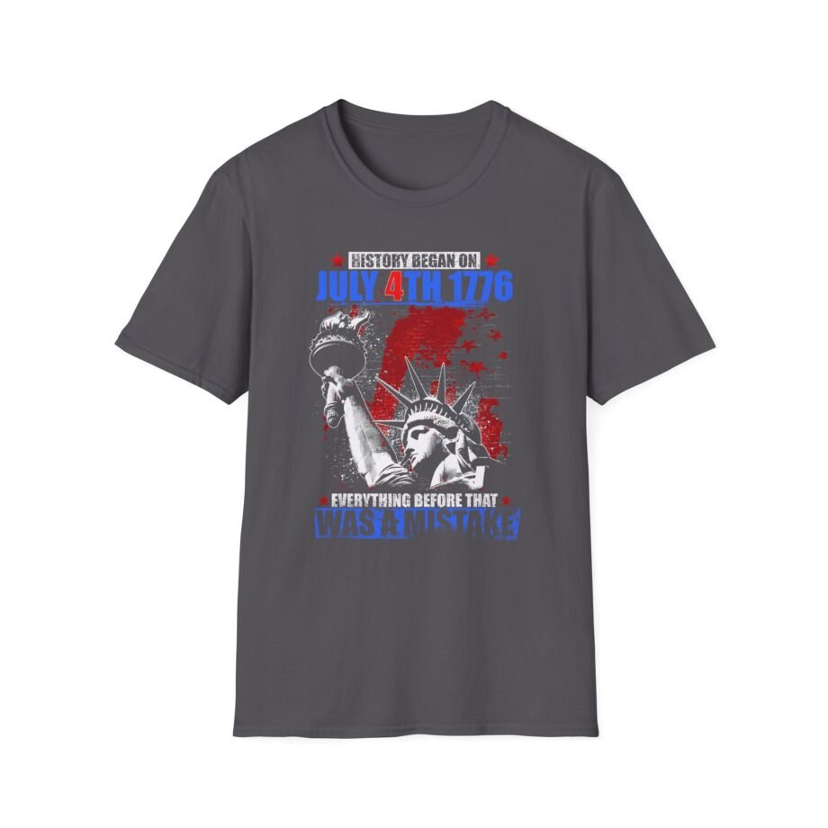 History Began 4th of July Unisex Softstyle T-shirt