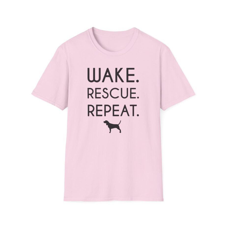 Beagle Wake, Rescue, Repeat Unisex Softstyle T-shirt