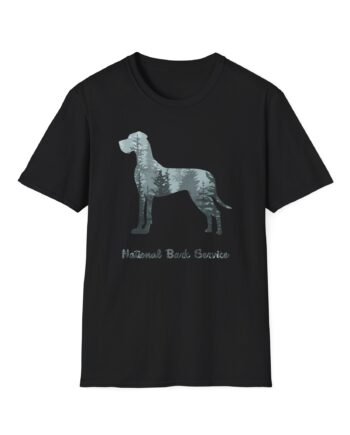 Great Dane Floppy Ears National Park Unisex Softstyle T-shirt