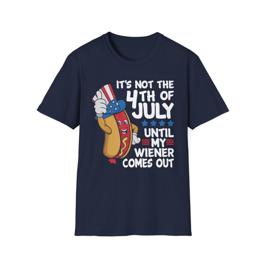 4th of July Funny Wiener Unisex Softstyle T-shirt