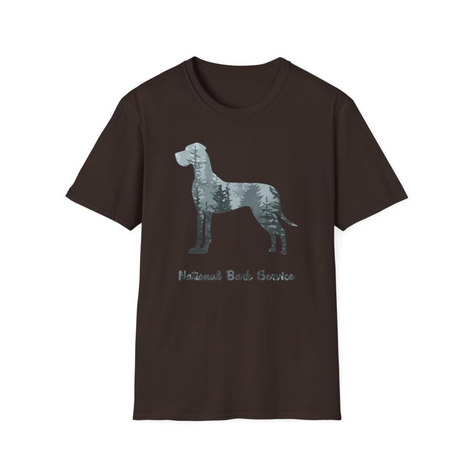 Great Dane Floppy Ears National Park Unisex Softstyle T-shirt