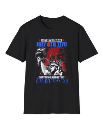 History Began 4th of July Unisex Softstyle T-shirt