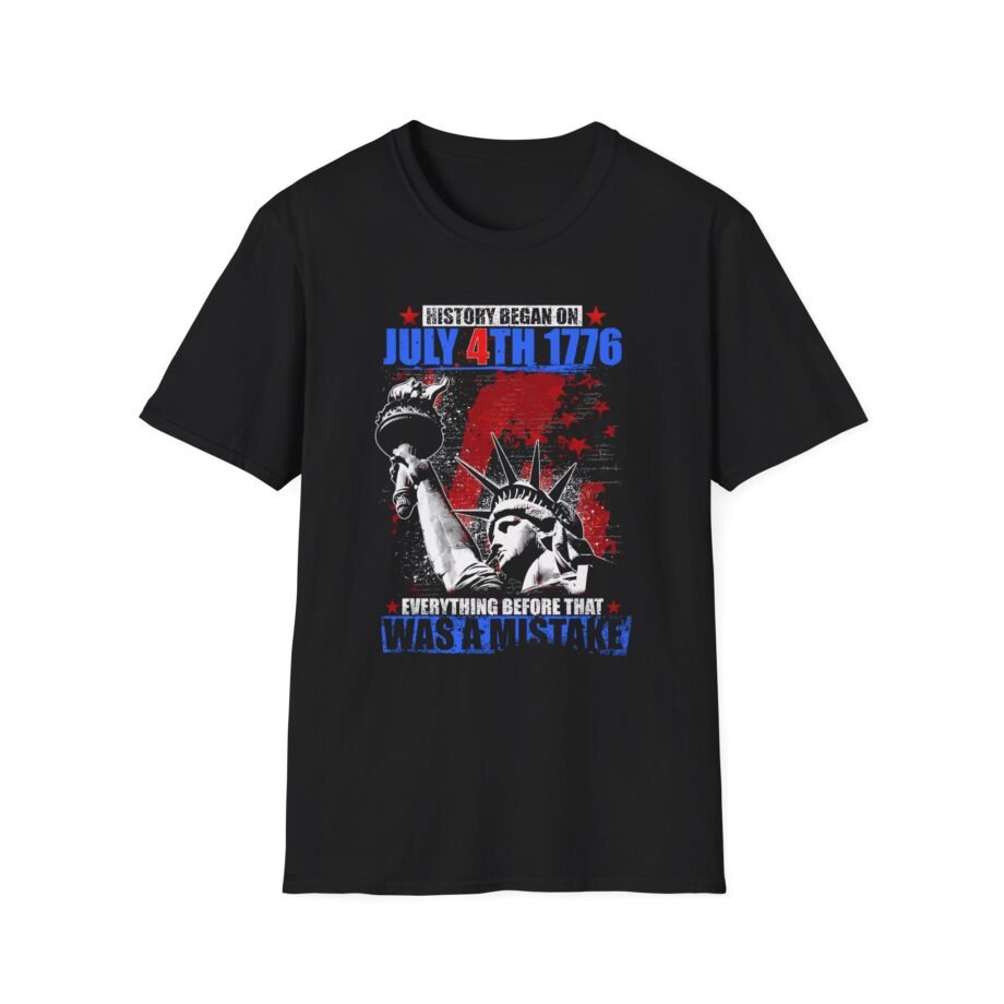 History Began 4th of July Unisex Softstyle T-shirt