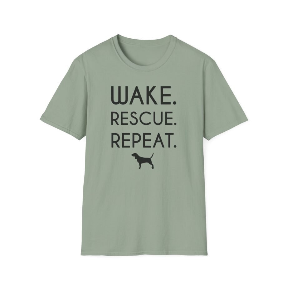 Beagle Wake, Rescue, Repeat Unisex Softstyle T-shirt