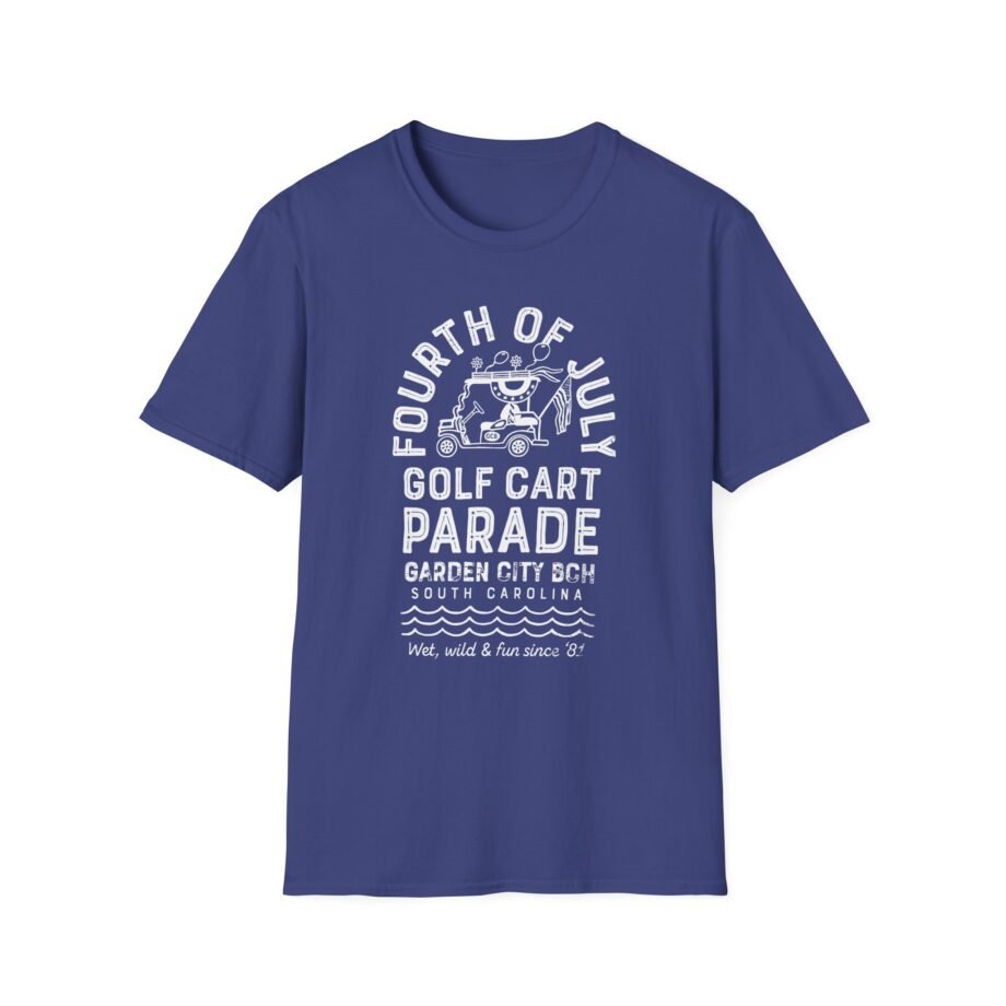 Fourth of July Golf Cart Parade Unisex Softstyle T-shirt