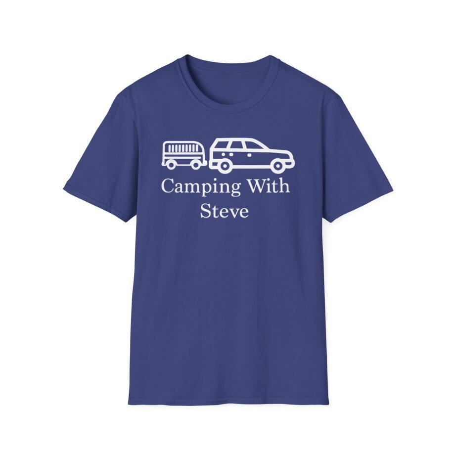 Steve Wallis Camping With Steve Trailer Unisex Softstyle T-Shirt