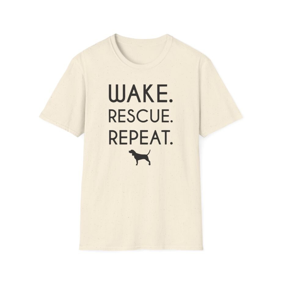 Beagle Wake, Rescue, Repeat Unisex Softstyle T-shirt