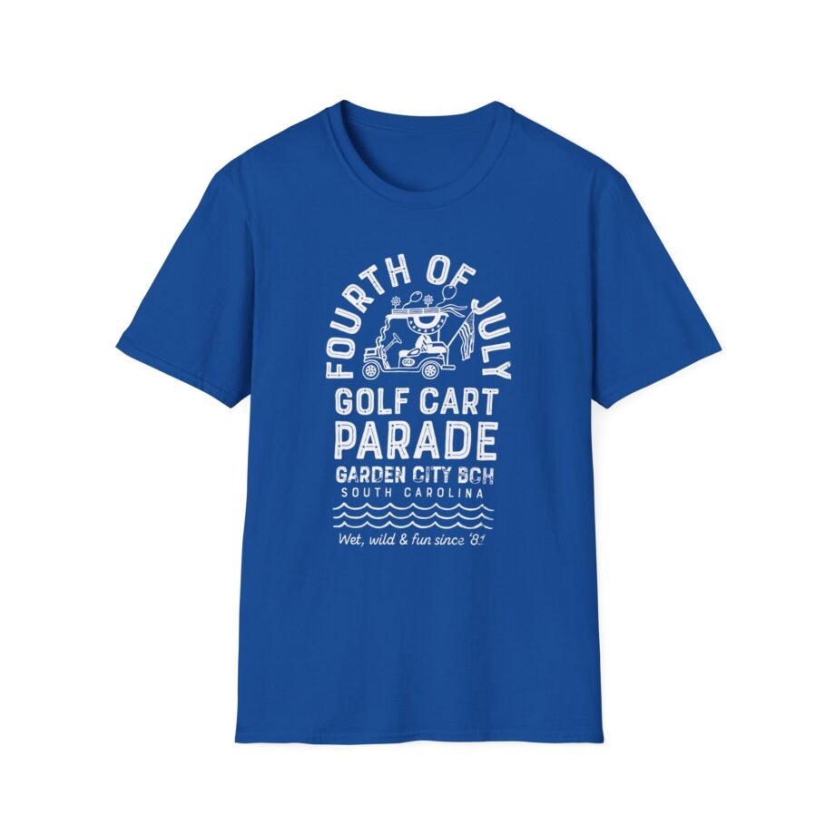 Fourth of July Golf Cart Parade Unisex Softstyle T-shirt