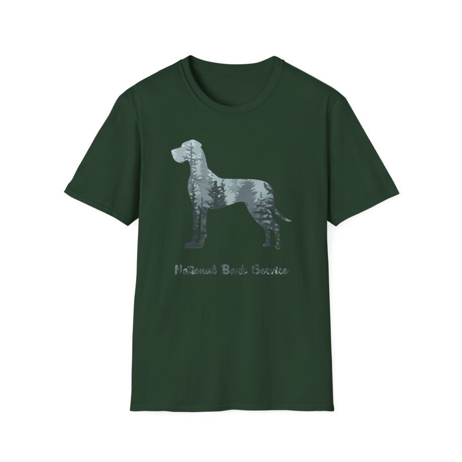 Great Dane Floppy Ears National Park Unisex Softstyle T-shirt
