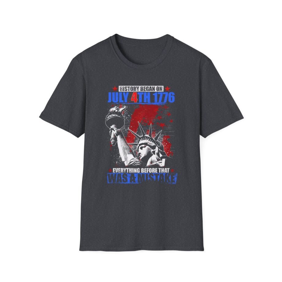 History Began 4th of July Unisex Softstyle T-shirt