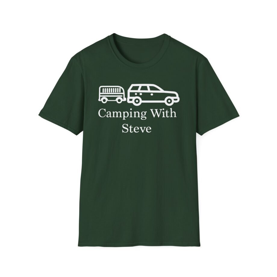 Steve Wallis Camping With Steve Trailer Unisex Softstyle T-Shirt