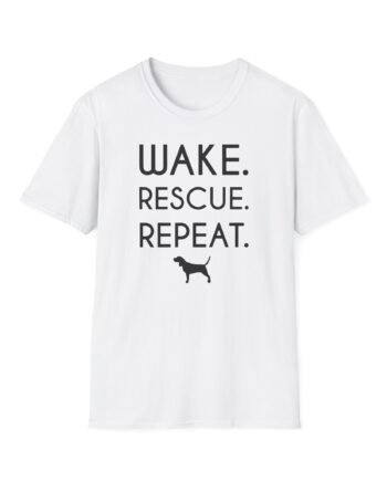 Beagle Wake, Rescue, Repeat Unisex Softstyle T-shirt