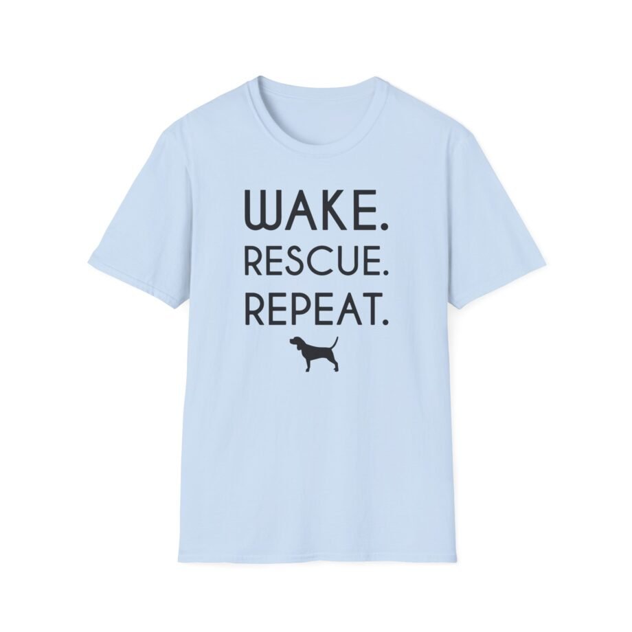 Beagle Wake, Rescue, Repeat Unisex Softstyle T-shirt