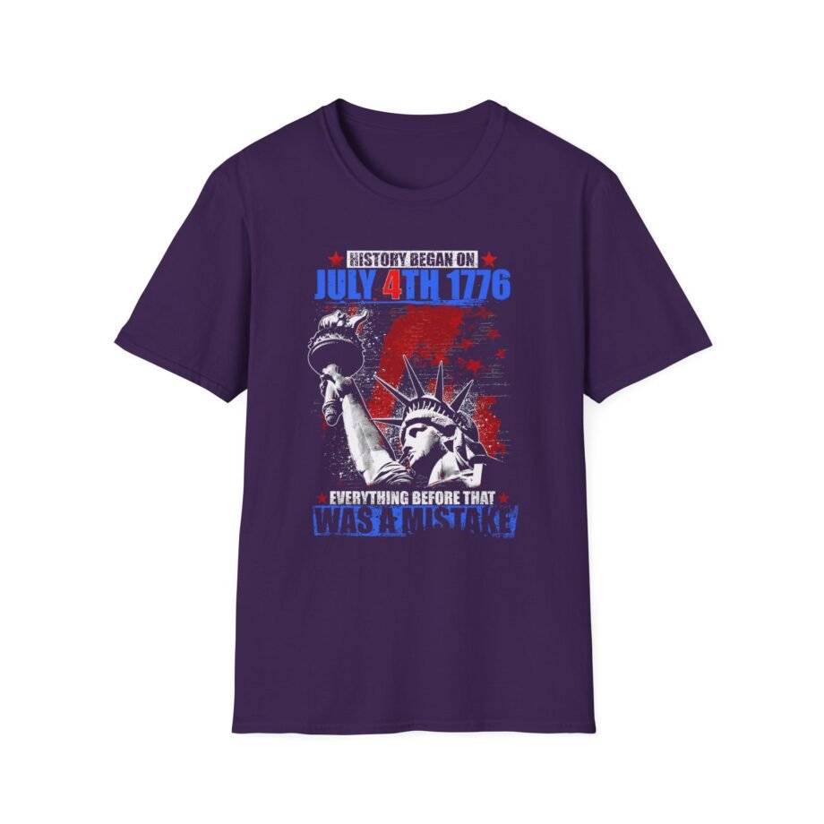 History Began 4th of July Unisex Softstyle T-shirt