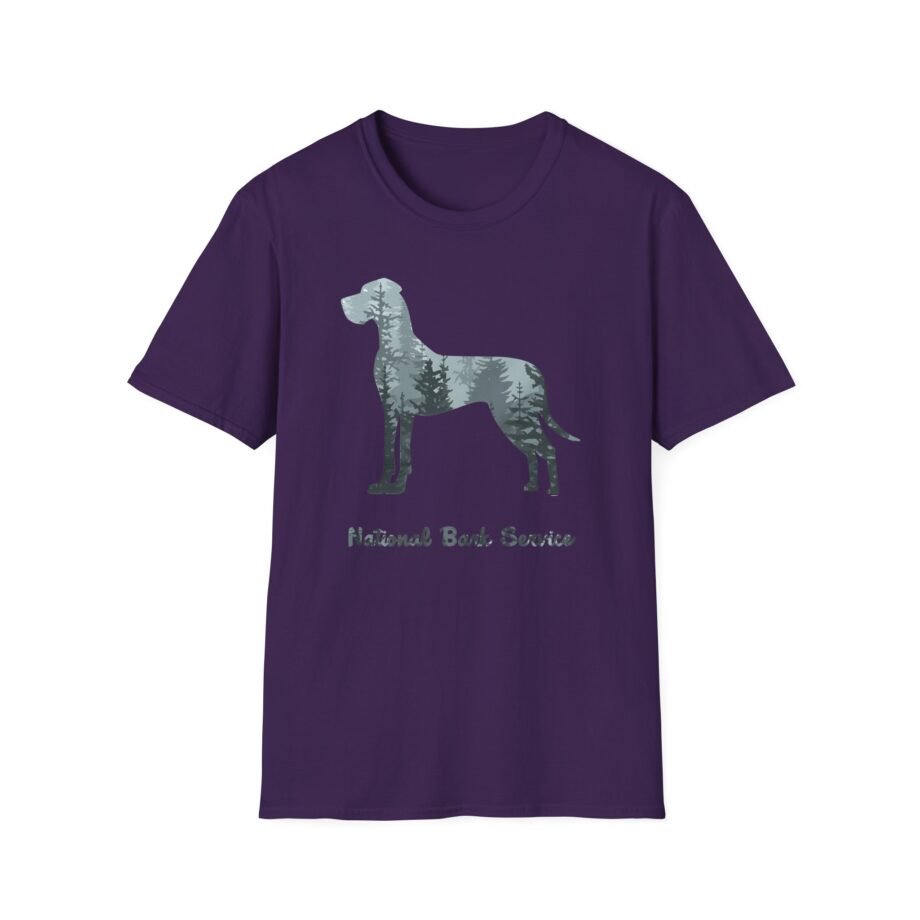 Great Dane Floppy Ears National Park Unisex Softstyle T-shirt