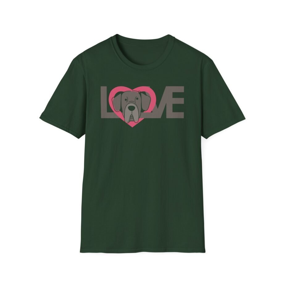 Great Dane Floppy Ears Dane Love Unisex Softstyle T-shirt