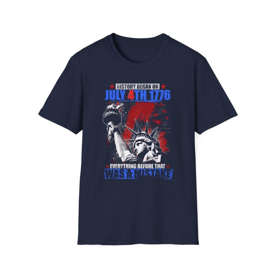 History Began 4th of July Unisex Softstyle T-shirt