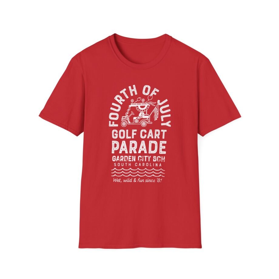 Fourth of July Golf Cart Parade Unisex Softstyle T-shirt