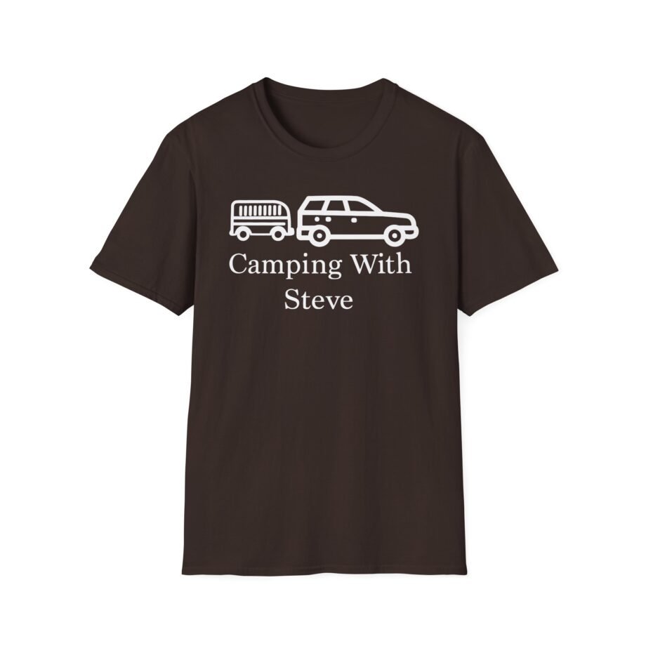 Steve Wallis Camping With Steve Trailer Unisex Softstyle T-Shirt