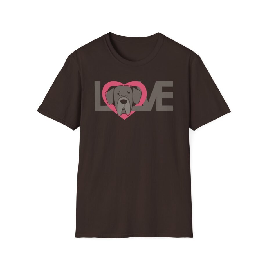 Great Dane Floppy Ears Dane Love Unisex Softstyle T-shirt