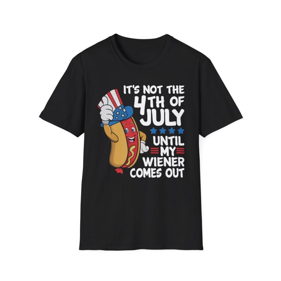 4th of July Funny Wiener Unisex Softstyle T-shirt