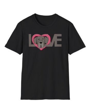 Great Dane Floppy Ears Dane Love Unisex Softstyle T-shirt