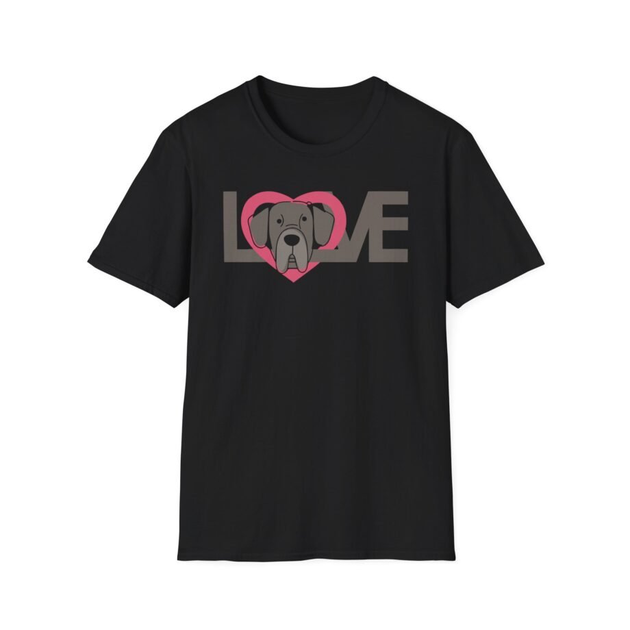 Great Dane Floppy Ears Dane Love Unisex Softstyle T-shirt